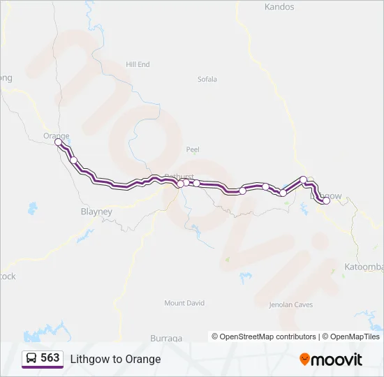 563 Bus Line Map