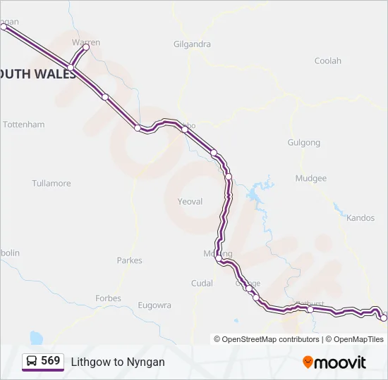 569 Bus Line Map