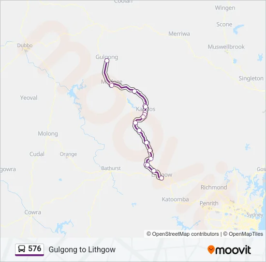 576 Bus Line Map