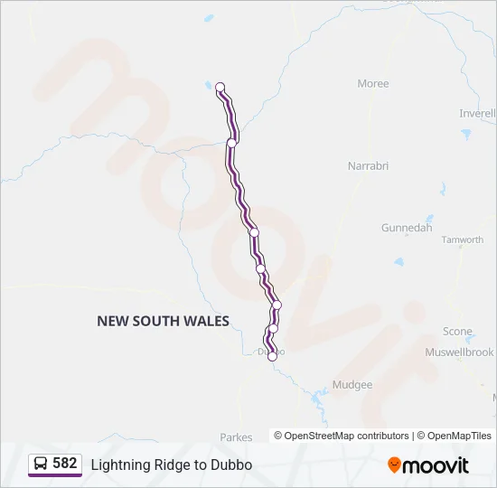 582 Bus Line Map
