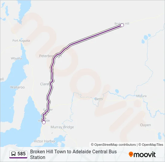 585 Bus Line Map