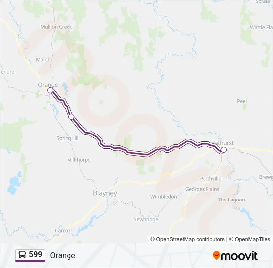 599 Bus Line Map