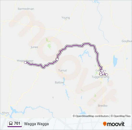 701 Bus Line Map