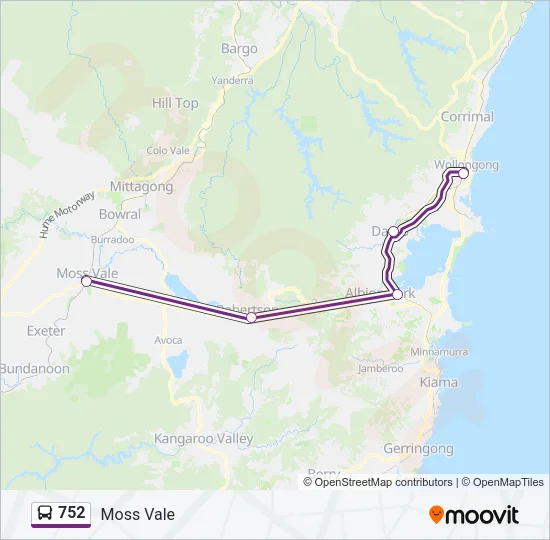 752 Bus Line Map