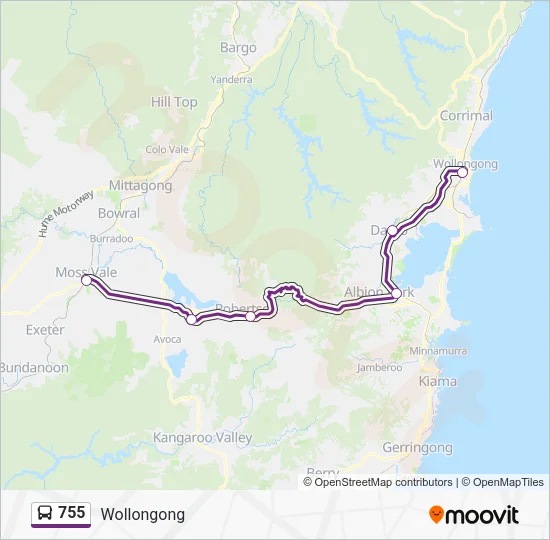 755 Bus Line Map