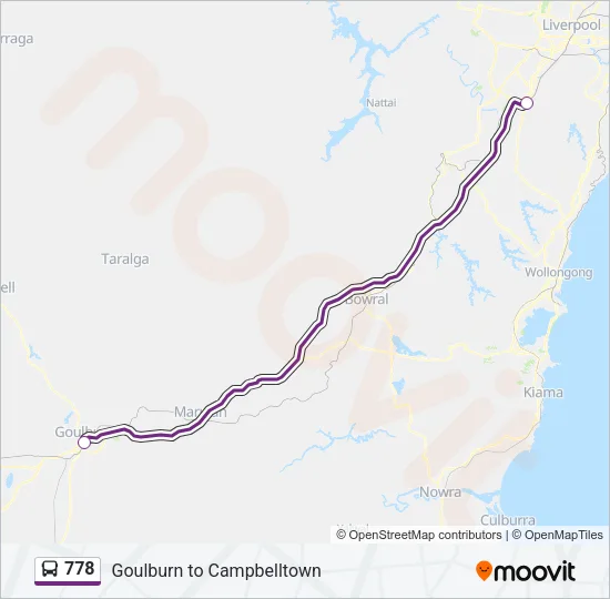 778 Bus Line Map