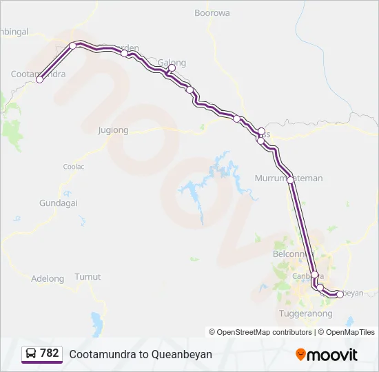 782 Bus Line Map