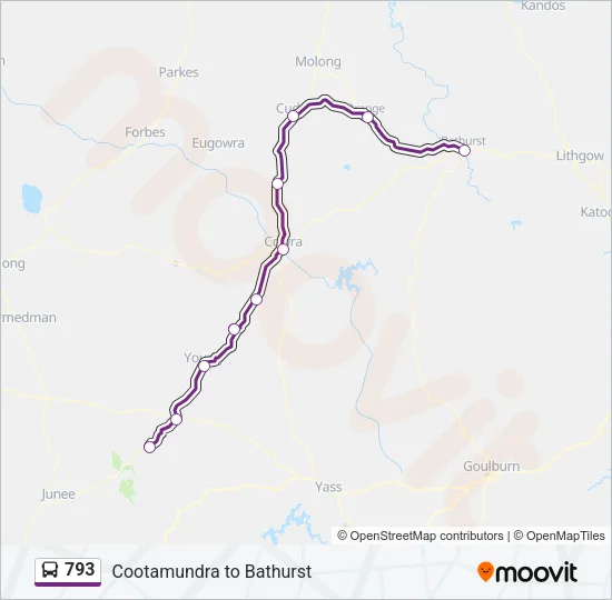 793 Bus Line Map