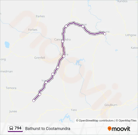 794 Route: Schedules, Stops & Maps - Cootamundra (Updated)