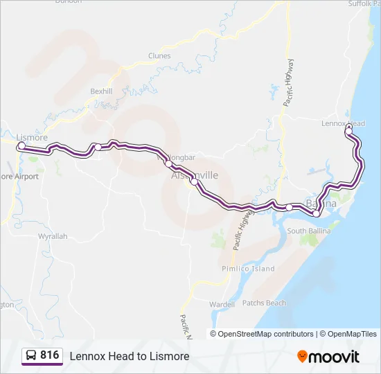 816 Bus Line Map
