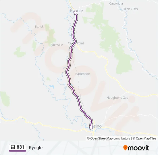 831 Bus Line Map