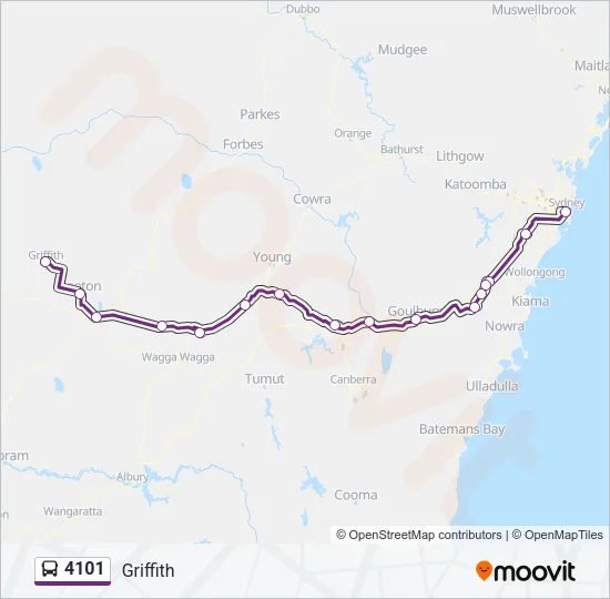 4101 Bus Line Map