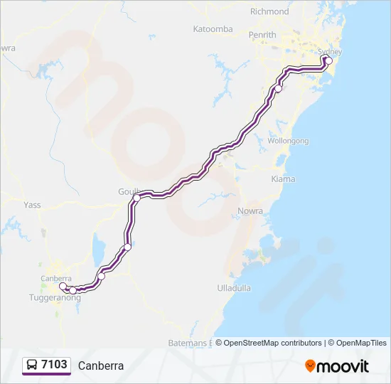 7103 Bus Line Map