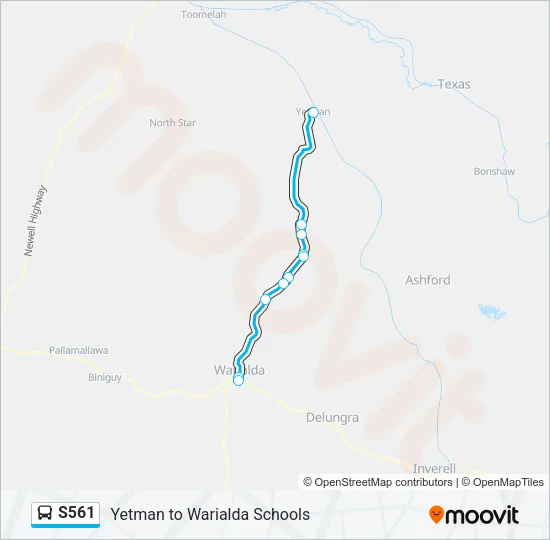 S561 Bus Line Map
