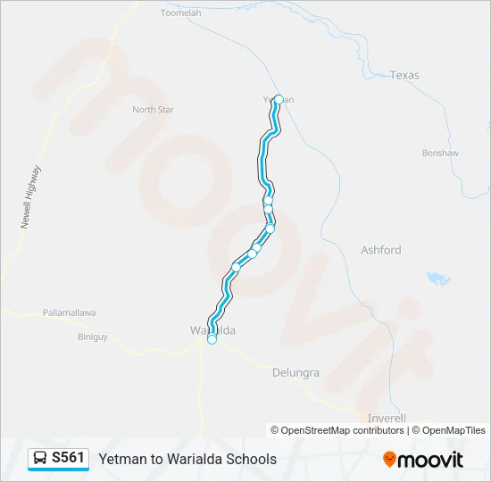 S561 Bus Line Map