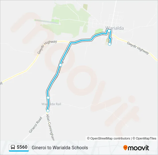 S560 Bus Line Map