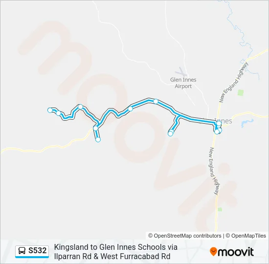 S532 Bus Line Map