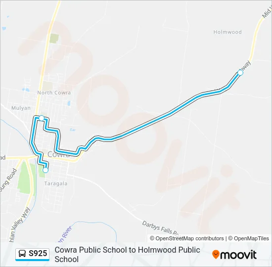 S925 Bus Line Map