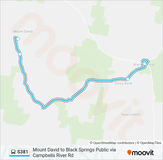 S381 Bus Line Map