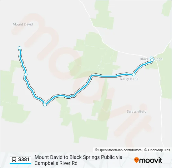 S381 Bus Line Map