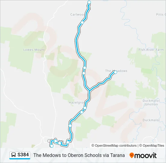 S384 Bus Line Map