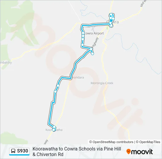 S930 Bus Line Map