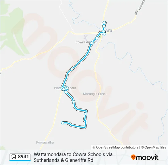 S931 Bus Line Map
