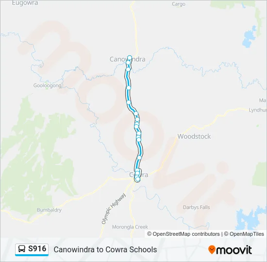S916 Bus Line Map