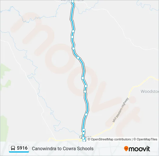S916 Bus Line Map
