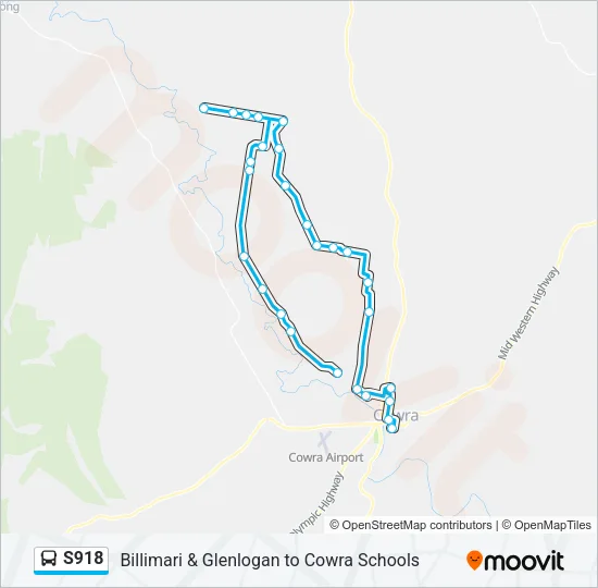 S918 Bus Line Map