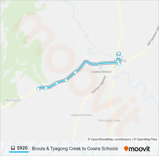 S920 Bus Line Map