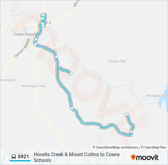 S921 Bus Line Map