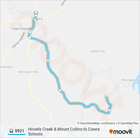 S921 Bus Line Map