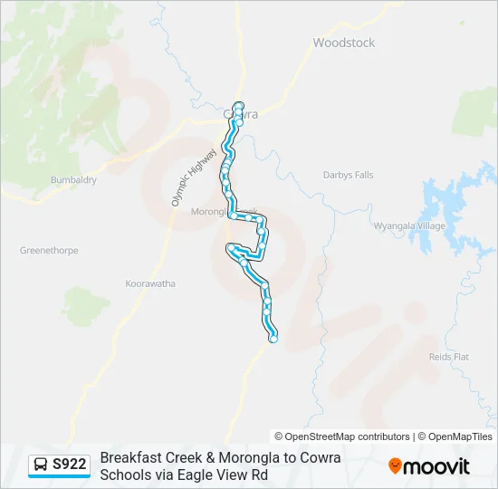S922 Bus Line Map