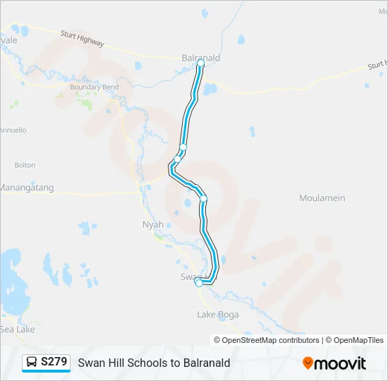 S279 Bus Line Map