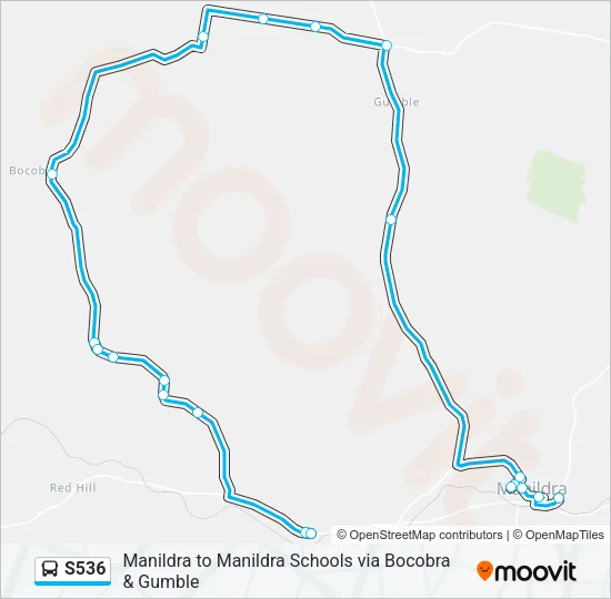 S536 Bus Line Map
