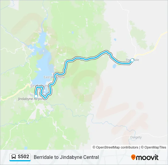 S502 Bus Line Map