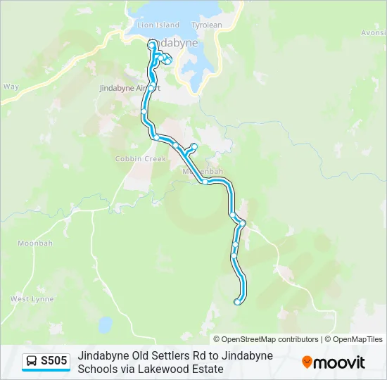 S505 Bus Line Map