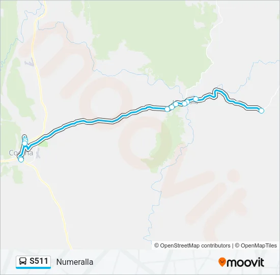 S511 Bus Line Map