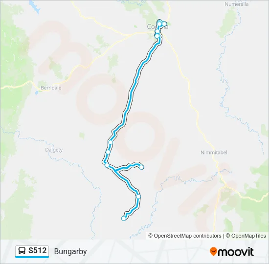 S512 Bus Line Map