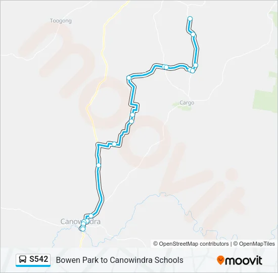 S542 Bus Line Map
