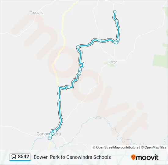 S542 Bus Line Map