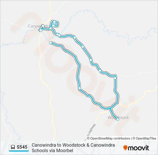 S545 Bus Line Map