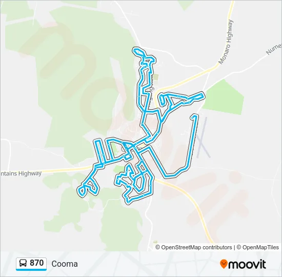 870 Bus Line Map