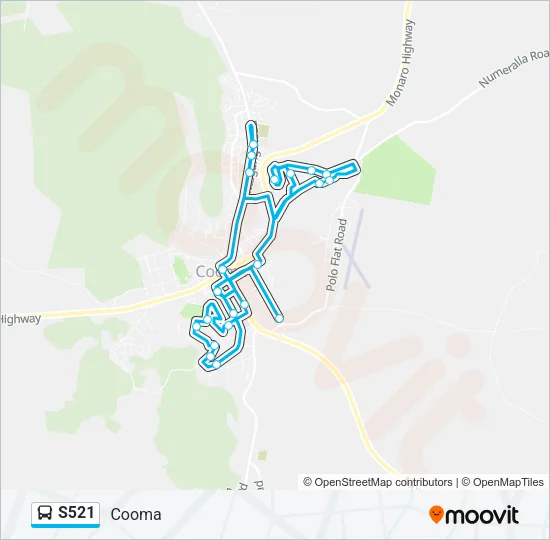 S521 Bus Line Map