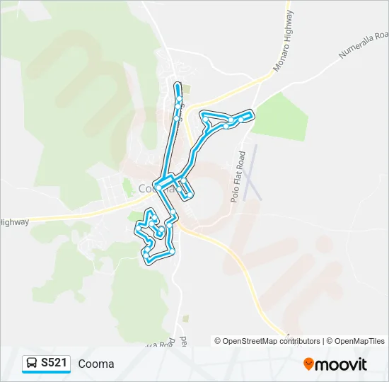 S521 Bus Line Map