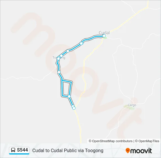 S544 Bus Line Map
