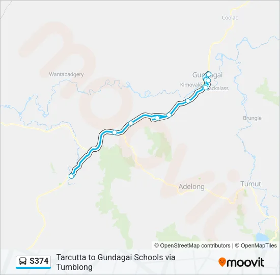 S374 Bus Line Map