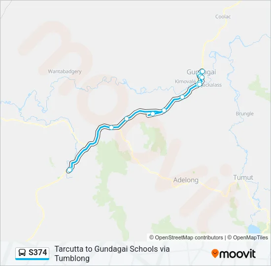 S374 Bus Line Map