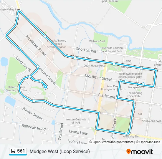 561 Bus Line Map